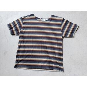 Vintage Currants by Jeri Jo Striped Short Sleeve T-Shirt Oversized Medium